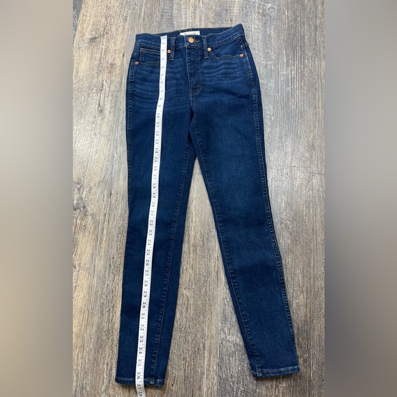 Madewell 10" High Rise Dark Wash Skinny Jeans Size 25 - Picture 5 of 12